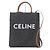 Céline Borsa tote in tela e pelle marrone scuro Celine