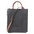 Céline Borsa tote in tela e pelle marrone scuro Celine - vista 4