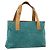Céline CELINE C Macadam Canvas Handtasche aus Wildleder in Türkisblau Silber Authentisch BAZ446