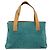 Céline CELINE C Macadam Canvas Handtasche aus Wildleder in Türkisblau Silber Authentisch BAZ446 - Ansicht 13