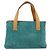 Céline CELINE C Macadam Canvas Handtasche aus Wildleder in Türkisblau Silber Authentisch BAZ446 - Ansicht 2