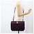 Borsa a Spalla Vala in Pelle Scamosciata Viola e Oro Auth AMZ434 di Salvatore Ferragamo D'oro Porpora - vista 20