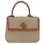 Céline Borsa a mano circolare in tela Macadam CELINE PVC 2 in 1 Beige Oro Auth AMZ333A D'oro - vista 13