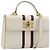BALLY Hand Bag Leather 2way White Gold Auth YKZ532A Golden