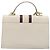BALLY Hand Bag Leather 2way White Gold Auth YKZ532A Golden - view 2