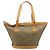 GUCCI Tote Bag PVC Canvas Beige Gold Auth ep13692 Golden - Ansicht 2