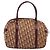 Borsa a mano in tela Trotter Christian Dior Rossa Oro Auth ep13938 - vista 2
