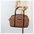 Borsa a mano in tela Trotter Christian Dior Rossa Oro Auth ep13938 - vista 21