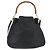 Borsa a mano in pelle Gucci Bamboo 2way Nera Oro 001 3754 1577 Auth ep13982 Nero D'oro - vista 2