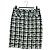Falda CHANEL Tweed 36 Negro Blanco CC Auth am11048V
