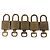 LOUIS VUITTON Set di 5 Lucchetti in Metallo Dorato LV Auth 173288 D'oro - vista 2