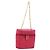Borsa a Spalla con Catena Christian Dior in Pelle Scamosciata Rosa Oro Auth ARZ505A