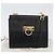 Borsa a Spalla Gancini in Pelle Nera e Oro Salvatore Ferragamo Auth LNZ598 Nero D'oro - vista 12