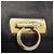Borsa a Spalla Gancini in Pelle Nera e Oro Salvatore Ferragamo Auth LNZ598 Nero D'oro - vista 18