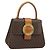 Céline Borsa a mano in tela Macadam CELINE PVC 2in1 oro marrone Auth ARZ616A D'oro
