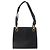 Borsa a Spalla Gancini in Pelle Nera e Oro Auth AMZ436 di Salvatore Ferragamo Nero D'oro - vista 13