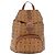 MCM Vicetos Zaino Logogramma in PVC Pelle Marrone Oro Auth bs33818 D'oro - vista 13