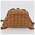 MCM Vicetos Zaino Logogramma in PVC Pelle Marrone Oro Auth bs33818 D'oro - vista 5