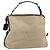 PRADA Schultertasche aus Canvas Beige Silber Authentisch YKZ082A