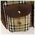 Borsa a Spalla Burberrys Nova Check PVC Beige Oro Auth 173230 D'oro - vista 19