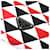 Bufanda acolchada con capucha y logo triangular de Prada Negro Blanco Roja  - vista 7