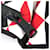 Bufanda acolchada con capucha y logo triangular de Prada Negro Blanco Roja  - vista 8
