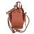 Borsa a spalla mini Hammock in pelle tan con cordino Loewe
