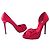 Décolleté Le Silla in Seta e Pelle Rossa Rosso