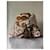 Cappello Bob Dior 'Toile de Jouy' in cotone Marrone Bianco Rosso Blu scuro - vista 5