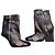 Botas Louis Vuitton Patti Pretas de Couro e Lona Monogram Preto