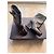 Botas Louis Vuitton Patti Pretas de Couro e Lona Monogram Preto - vista 5