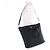 Bolso tote de cuero con detalles de cuero y logo triangular Prada 1BG189 Negro - vista 3