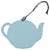 Hermès HERMES Petit H Teapot Leather Bag Charm Black Light blue  - view 1