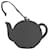 Hermès HERMES Petit H Teapot Leather Bag Charm Black Light blue  - view 2