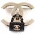 Spilla per borsa Chanel B23C Coco Mark Nero D'oro