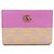 Gucci GG Canvas Mittelgeldbörse Pink Gelb