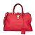 Borsa in pelle Petit Cabass da donna di Saint Laurent Rosso