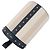 Pochette da trucco in pelle a righe con borchie Fendi Beige Blu navy - vista 8