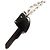 Hermès HERMES Clé Cheval Pendant Necklace Black Silvery