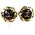 Orecchini Clip Coco Mark A22A di Chanel Nero D'oro