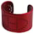 Bracelet jonc en aluminium Evelyne d'Hermès Rouge  - vue 1