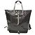 Louis Vuitton Monogram Eclipse glänzende Reißverschluss-Tasche M43900 Schwarz Dunkelviolett
