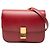 Classic Box Céline Celine Rosso Medio Scatola Classica in Pelle di Vitello