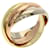 Anello Trinity Cartier in oro rosa bianco e giallo D'oro - vista 2
