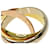 Anello Trinity Cartier in oro rosa bianco e giallo D'oro - vista 5