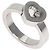 Anel Coração Happy Diamonds Chopard em Ouro Branco 18K