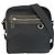 Bolsa mensageiro em nylon e couro Prada com logo triangular Tessuto Preto