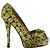 Escarpins à plateforme peep-toe en peau de serpent Fendi - '10s Jaune