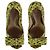 Escarpins à plateforme peep-toe en peau de serpent Fendi - '10s Jaune - vue 2