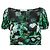 Blumarine Midi Grünes Blumen Kleid - 10er Jahre - Ansicht 3